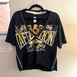 3/$20 💕 Affliction Black Crop Top